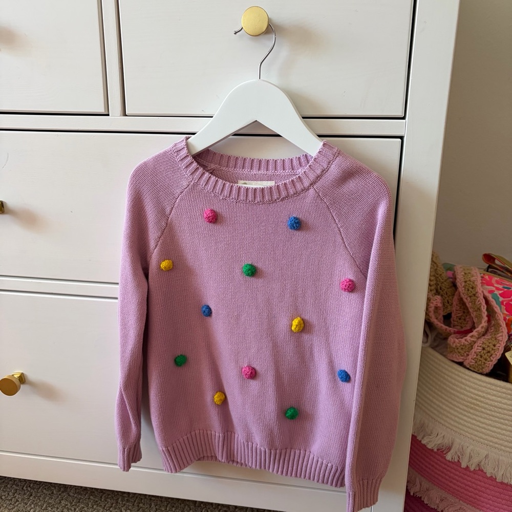Tucker + Tate Pom Pom Lavender Sweater Size 5 - Picture 1 of 3
